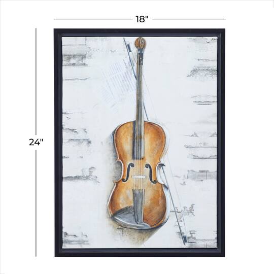 Brown Polystone Traditional Framed Wall Art, 24" x 18"
